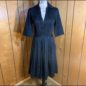 WHBM - Polka Dot Midi holiday dress